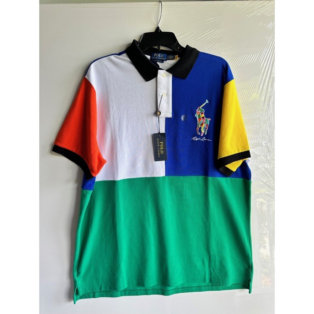 NWT Polo Ralph Lauren Men's Polo Shirt XL XXL Custom Slim Fit Big Pony Mesh - Picture 2 of 10
